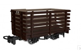 990603 Livestock Wagon in Plain Brown No.25 OO9 Scale